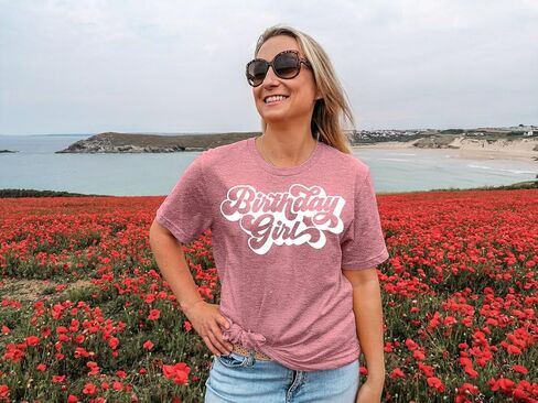 Birthday Shirts Women Cute Birthday Girl Graphic Shirts Birthday Squad Short Sleeve Casual Birthday Gift Tee Tops in Saudi Arabia