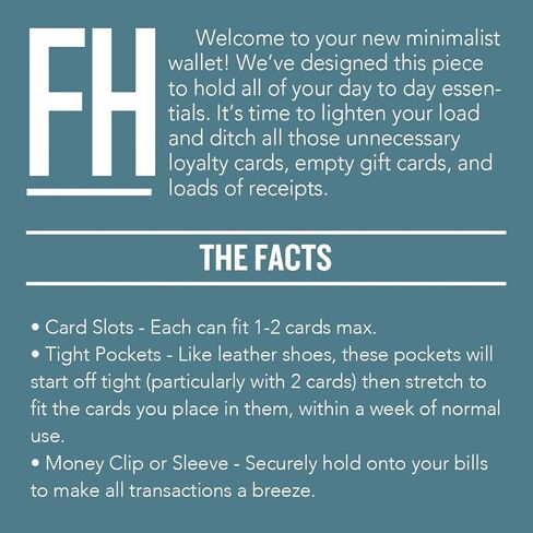 محفظة رفيعة لحمل بطاقات الهوية من F&H - كم بسيط على الوجهين للرجال + جلد محبب أصلي وحجب RFID - تحمل رخصة القيادة في نافذة شفافة، وبطاقات الائتمان والنقود - للجيب الأمامي والخلفي in Kuwait