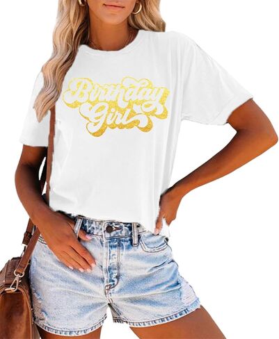 Birthday Shirts Women Cute Birthday Girl Graphic Shirts Birthday Squad Short Sleeve Casual Birthday Gift Tee Tops in Saudi Arabia