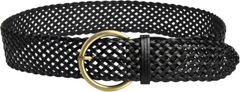 ICGSUQR Women's Braided 2Inch Wide Leather Waist Belts for Women Dress Waistbands Corsets Woven Belt in Kuwait
