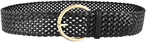 ICGSUQR Women's Braided 2Inch Wide Leather Waist Belts for Women Dress Waistbands Corsets Woven Belt in Kuwait