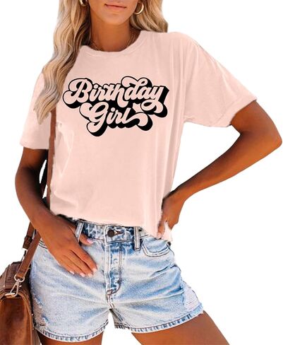 Birthday Shirts Women Cute Birthday Girl Graphic Shirts Birthday Squad Short Sleeve Casual Birthday Gift Tee Tops in Saudi Arabia