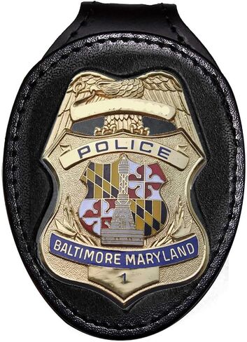 Baltimore Police Recessed Badge Wallet (Cutout PF135, 3.35 inches tall) in Saudi Arabia