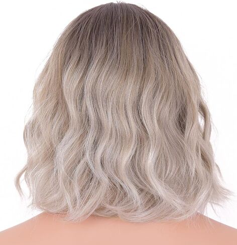 LANOVA Short Curly Orange Wigs with Bangs, Synthetic Hair Wob Haircut, Loose Curly Cosplay Wigs for Cosplay, Halloween Wig, Christmas Wig 10 inch LANOVA-134-10 in Saudi Arabia
