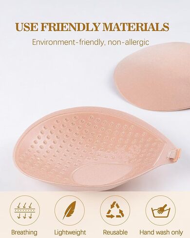 حمالات صدر لاصقة من ديجيتابور - 4 أزواج من حمالة صدر سيليكون غير مرئية لاصقة بدون ظهر للنساء مع أغطية للحلمات in Kuwait