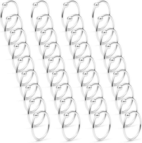 Ftovosyo 36 قطعة 22 جرام من الفولاذ الجراحي المرفق بخرزة الأنف حلقات الزنمة الغضروف الحلزوني الحلقي الحاجز الدائري ثقب المجوهرات للرجال والنساء in Kuwait