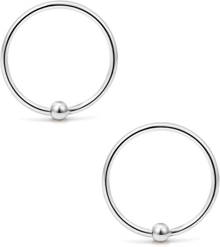 Ftovosyo 36 قطعة 22 جرام من الفولاذ الجراحي المرفق بخرزة الأنف حلقات الزنمة الغضروف الحلزوني الحلقي الحاجز الدائري ثقب المجوهرات للرجال والنساء in Kuwait