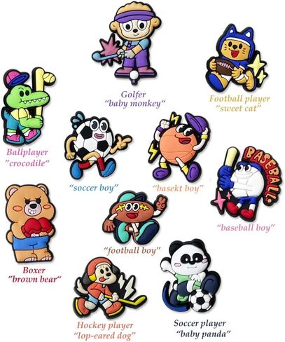 35 قطعة من سحر الأحذية للأولاد، إكسسوارات أحذية رياضية كرتونية، سحر رائع للمراهقين والأطفال ديكورات الأحذية وسوار معصم هدايا الحفلات in Kuwait