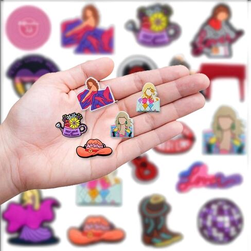 20 Pcs Latin Singer Shoe Charms, PVC Charms Shoes Accessories For Clog Wristband Sandals Bracelet in Kuwait