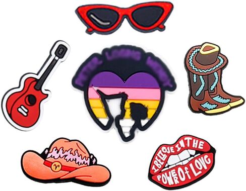 20 Pcs Latin Singer Shoe Charms, PVC Charms Shoes Accessories For Clog Wristband Sandals Bracelet in Kuwait