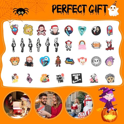 سحر الأحذية سحر الرعب فيلم الرعب زخرفة الأحذية سحر دبابيس زينة للأحذية / الصنادل / شرائح الفقاعات للأولاد والبنات هدايا عيد الميلاد in Kuwait