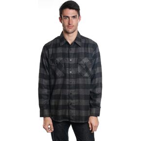 YAGO Men's Outdoor Long Sleeve Flannel Plaid Button Up Shirt