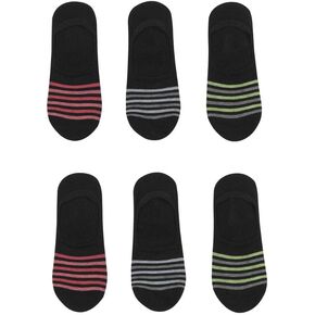 جورب C9 Champion نسائي بطانة، أسود مع خطوط ملونة، 5-9 in Kuwait