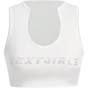 SOLY HUX Women's Rhinestone Y2K Crop Tank Top Scoop Neck Sleeveless Cropped Vest Tops Summer in Saudi Arabia