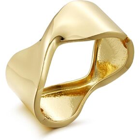 YMBYCM Chunky Gold Bangle Bracelets for Women Trendy Wide Chunky Cuff Bracelets Hammered Irregular Wrist Cuff Wrap Bracelet in Kuwait