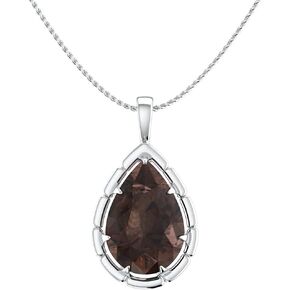 UTOPIA JAIPUR 925 Sterling Silver Pendant Stone in Pears Shape with Faceted Cutting in White Rhodium Plating for Girls and Women | Jewellery Gifts | Fine Jewellery in Saudi Arabia