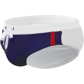 Top Spot Apparel Men's Classic Fit Low Rise Swim Briefs, Color Contrast