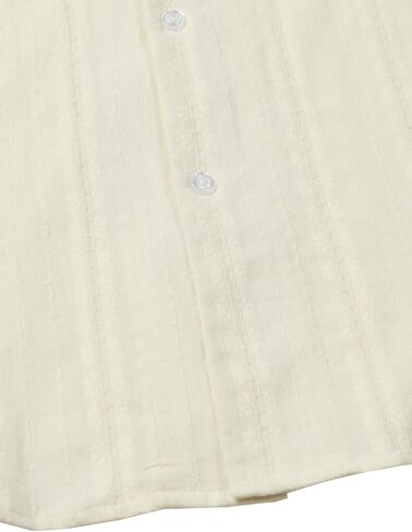 قمصان JOGAL للرجال صيفية من قماش الجاكار الكوبي Guayabera قمصان كاجوال بأزرار للأسفل وأكمام قصيرة قمصان شاطئ هاواي in Kuwait