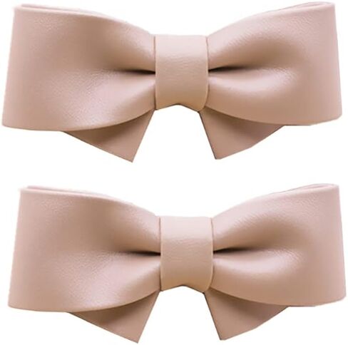 Douqu Fashion Removable Black White Red Blue Assorted Color Synthetic Leather Bow Shoe Clips Pair in Saudi Arabia