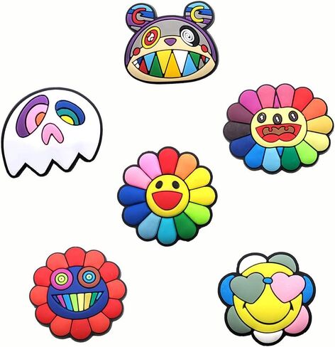 Colorful Sun Flower Shoe Charms Buckle Fashion Design Shoe Decoration Fit For Sandals Accessories Kids X-mas Gifts, Polyvinyl Chloride, No Gemstone in Kuwait
