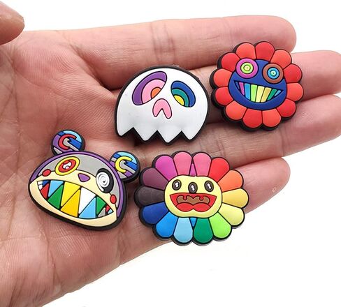 Colorful Sun Flower Shoe Charms Buckle Fashion Design Shoe Decoration Fit For Sandals Accessories Kids X-mas Gifts, Polyvinyl Chloride, No Gemstone in Kuwait