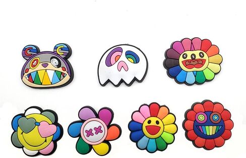 Colorful Sun Flower Shoe Charms Buckle Fashion Design Shoe Decoration Fit For Sandals Accessories Kids X-mas Gifts, Polyvinyl Chloride, No Gemstone in Kuwait