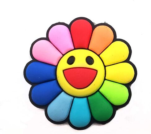 Colorful Sun Flower Shoe Charms Buckle Fashion Design Shoe Decoration Fit For Sandals Accessories Kids X-mas Gifts, Polyvinyl Chloride, No Gemstone in Kuwait
