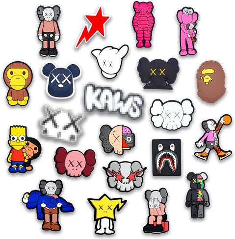 vszyxco Ape Croc Charms Bathing XX Bear 22PCS Shoes Charm for Croc PVC Clog Pins Shoe Charms Accessories Birthday Party Favors in Kuwait