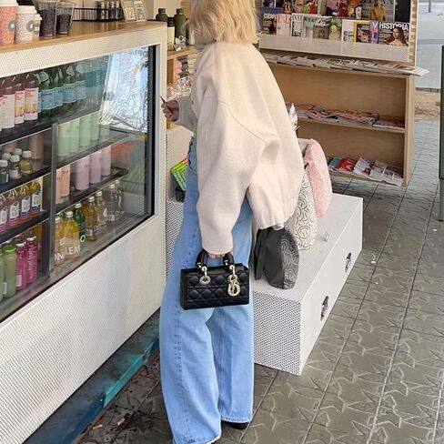 سترة Xaspee النسائية غير الرسمية المصنوعة من مزيج الصوف بياقة واقفة وزر سفلي للربيع والخريف سترة قصيرة للصديق مع جيوب in Kuwait