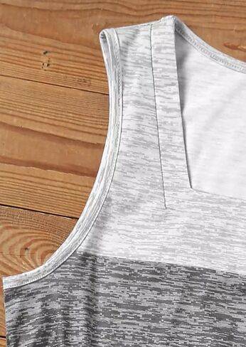 CHUNTIANRAN Color Block Ruched Button Square Collar Tank Top for Women Summer Tank Tee Casual Loose-Fit Sleeveless Shirt in Saudi Arabia