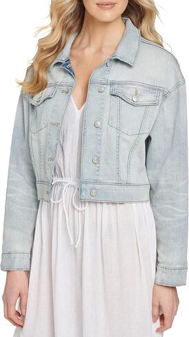 جاكيت ديمين خفيف قصير للسيدات من DKNY in Kuwait