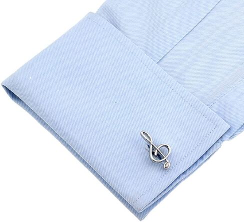 MRCUFF Treble Clef Music Note Crystal Pair of Cufflinks in a Presentation Gift Box & Polishing Cloth in Saudi Arabia