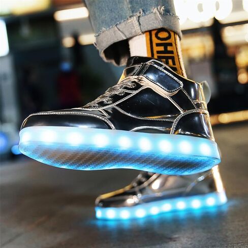 GUANGJUFA LED Shoes Light Up Shoes High Top Light Up Sneakers USB Charging Dancing Shoes for Women Men in Kuwait