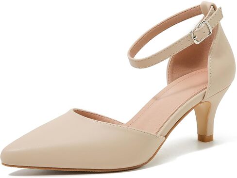 نسائي حذاء بكعب منخفض حذاء بمقدمة مدببة كعب صغير D'Orsay رباط الكاحل زفاف زفاف حفلة سهرة رسمي أنيق in Kuwait