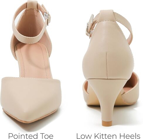 نسائي حذاء بكعب منخفض حذاء بمقدمة مدببة كعب صغير D'Orsay رباط الكاحل زفاف زفاف حفلة سهرة رسمي أنيق in Kuwait