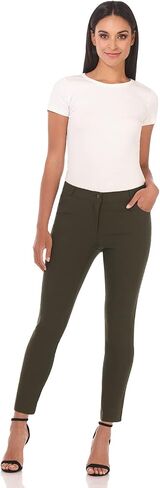 Rekucci Women's Comfort 5 Pocket Skinny Pant with Stretch Waistband in Saudi Arabia