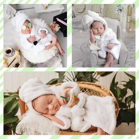 دعائم صور للأطفال حديثي الولادة مع مجموعات مناشف للبنين والبنات طفل فوتوغرافي أبيض in Kuwait