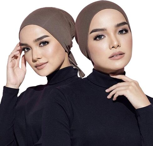 Chemo Headwear Hair Cover Inner Beanies Hat - 4 Packed Solid Bandana Skull Caps for Women Men in Saudi Arabia