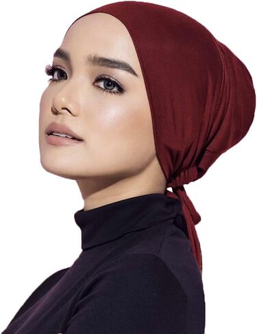 Chemo Headwear Hair Cover Inner Beanies Hat - 4 Packed Solid Bandana Skull Caps for Women Men in Saudi Arabia