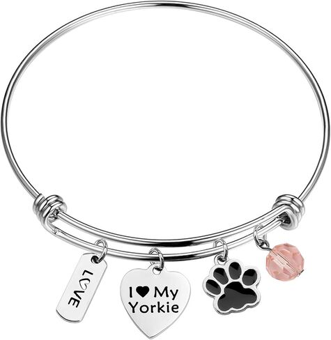 PLITI Yorkie Gifts Yorkshire Terrier Gift Yorkie Lover Gifts للنساء أنا أحب سوار يوركي المضحك in Kuwait