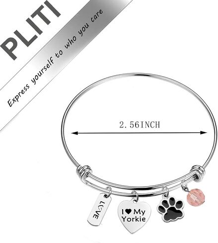 PLITI Yorkie Gifts Yorkshire Terrier Gift Yorkie Lover Gifts للنساء أنا أحب سوار يوركي المضحك in Kuwait