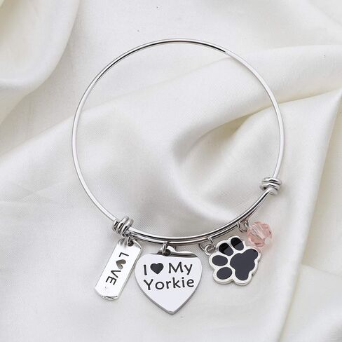 PLITI Yorkie Gifts Yorkshire Terrier Gift Yorkie Lover Gifts للنساء أنا أحب سوار يوركي المضحك in Kuwait
