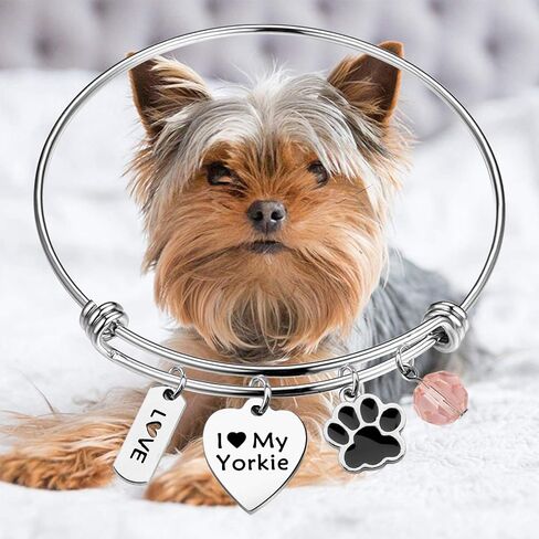 PLITI Yorkie Gifts Yorkshire Terrier Gift Yorkie Lover Gifts للنساء أنا أحب سوار يوركي المضحك in Kuwait
