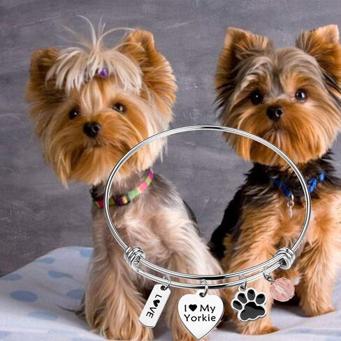 PLITI Yorkie Gifts Yorkshire Terrier Gift Yorkie Lover Gifts للنساء أنا أحب سوار يوركي المضحك in Kuwait