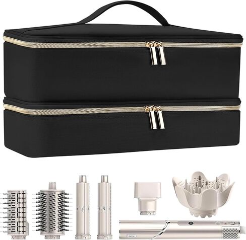 شنطة سفر مزدوجة الطبقات لشارك فليكس ستايل/دايسون اير راب، شنطة حمل وجانغ مقاومة للماء، شنطة منظمة للسفر لملحقات شارك فليكس ستايل ودايسون اير راب ستايلر in Kuwait