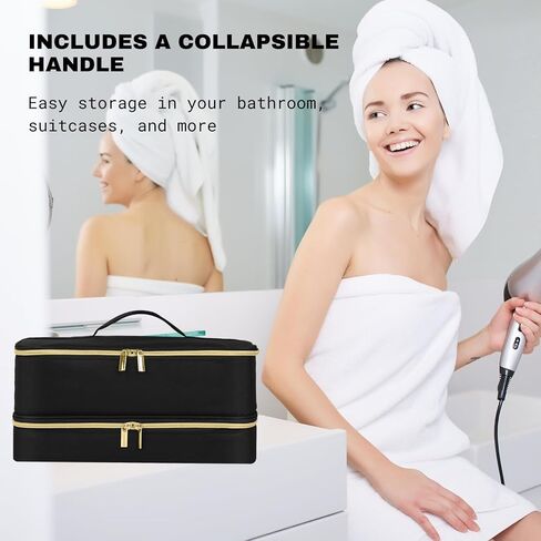 شنطة سفر مزدوجة الطبقات لشارك فليكس ستايل/دايسون اير راب، شنطة حمل وجانغ مقاومة للماء، شنطة منظمة للسفر لملحقات شارك فليكس ستايل ودايسون اير راب ستايلر in Kuwait