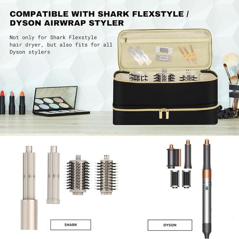 شنطة سفر مزدوجة الطبقات لشارك فليكس ستايل/دايسون اير راب، شنطة حمل وجانغ مقاومة للماء، شنطة منظمة للسفر لملحقات شارك فليكس ستايل ودايسون اير راب ستايلر in Kuwait