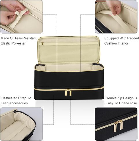 شنطة سفر مزدوجة الطبقات لشارك فليكس ستايل/دايسون اير راب، شنطة حمل وجانغ مقاومة للماء، شنطة منظمة للسفر لملحقات شارك فليكس ستايل ودايسون اير راب ستايلر in Kuwait