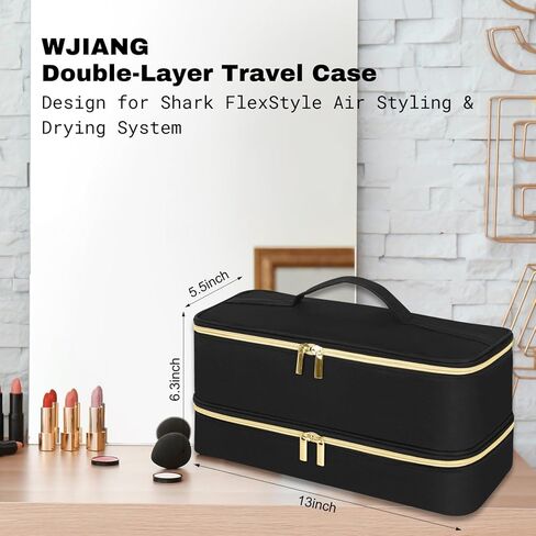 شنطة سفر مزدوجة الطبقات لشارك فليكس ستايل/دايسون اير راب، شنطة حمل وجانغ مقاومة للماء، شنطة منظمة للسفر لملحقات شارك فليكس ستايل ودايسون اير راب ستايلر in Kuwait