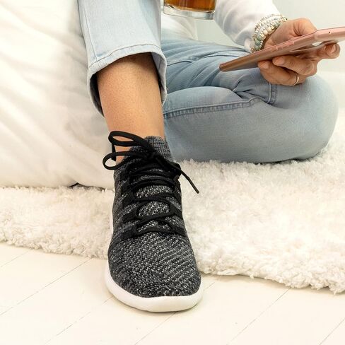 isotoner Zenz Womens Lace Up Slippers, Lightweight Unlined Sport Knit Slip-Ons in Saudi Arabia